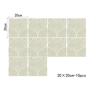 【DIY用】モダン柄タイル風 ステッカー 20×20c（10枚入）