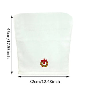 クリスマスグッズ・ ノベルティ用品｜クリスマス柄刺しゅう入りタオル| 45x32cm