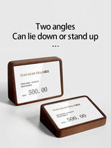 無垢材テーブルカードホルダー・縦型プライスボード