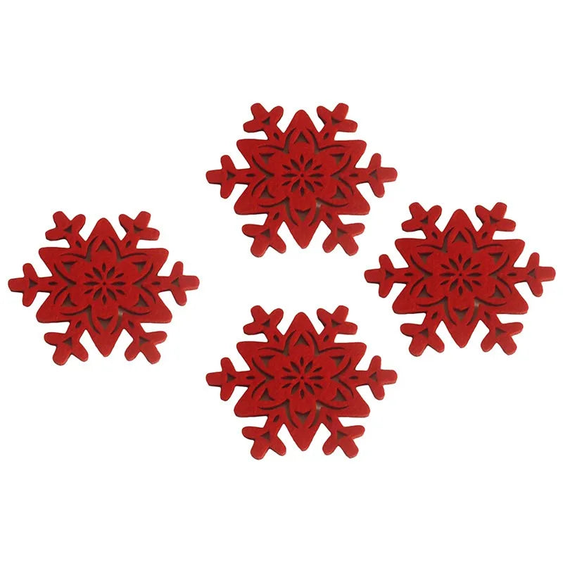 イベント・クリスマス装飾｜スノーフレークコースター4枚セット