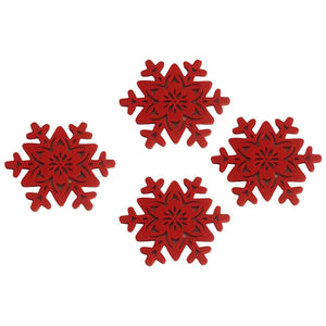 イベント・クリスマス装飾｜スノーフレークコースター4枚セット