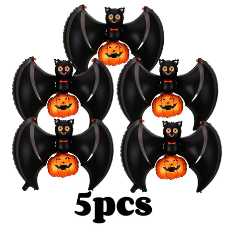 イベント・ハロウィン装飾｜こうもり＆クモ型バルーンセット(1～20個)