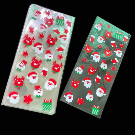 イベント・クリスマス装飾｜ギフト用 ビニール製バッグ (50枚セット)