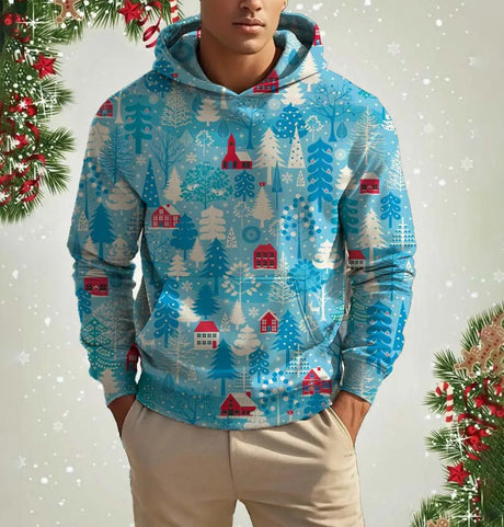 イベント・クリスマスグッズ｜クリスマス柄プリントパーカー(S～5XL)