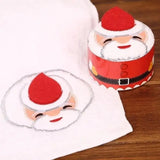 クリスマスグッズ・ ノベルティ用品｜飾れる！ラッピングタオル！ツリー・サンタ柄 | 30×30c