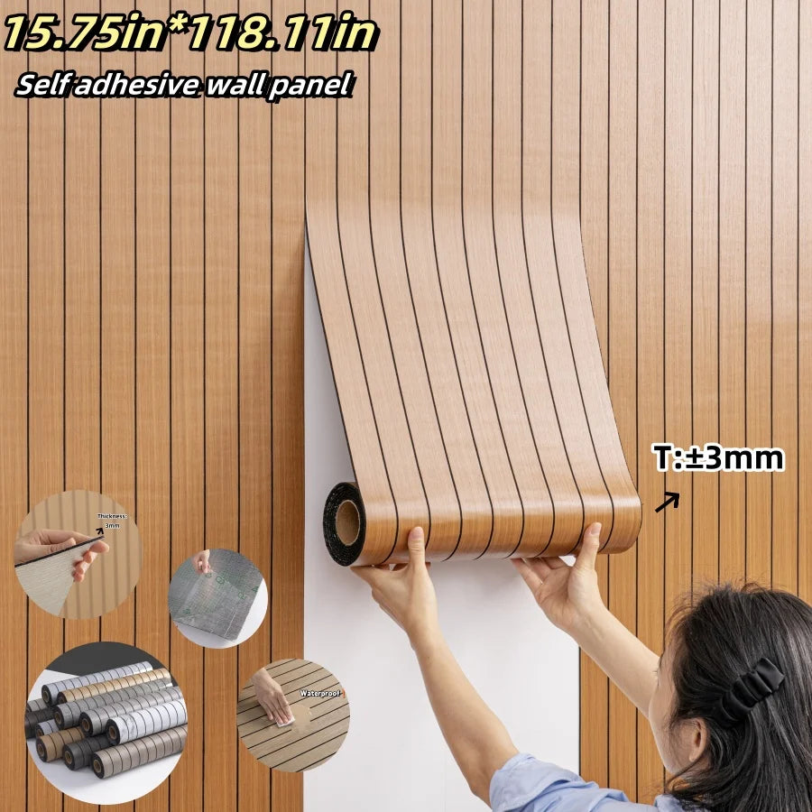 【DIY用】木目フローリング風シート40c幅（長さ3M）