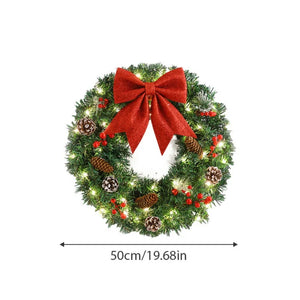 イベント・クリスマス装飾｜クリスマスリース 吊り下げオーナメント 松ぼっくり付き