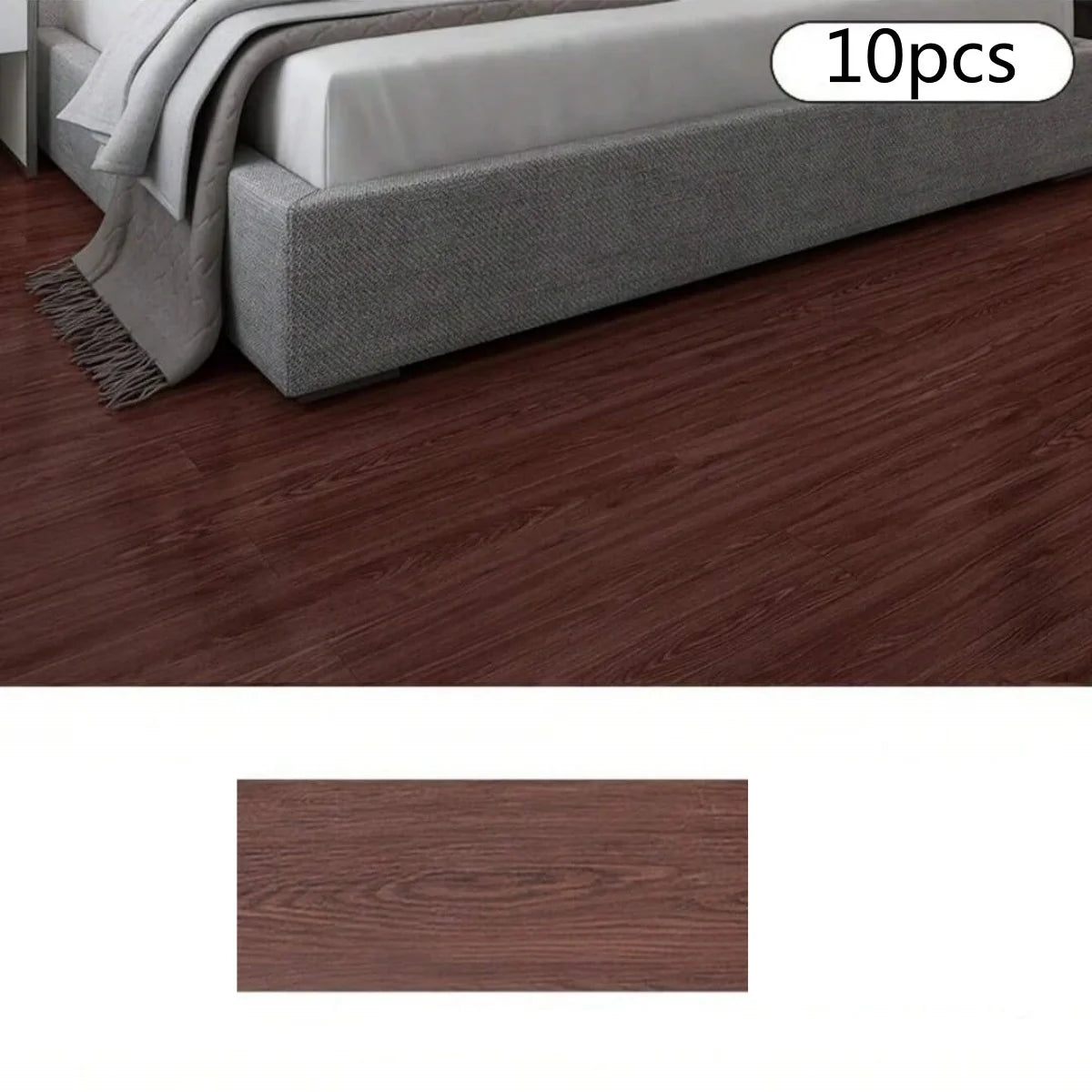 【DIY用】天然木目風 床ステッカー幅15.2㎝ x 40cm(10枚入）