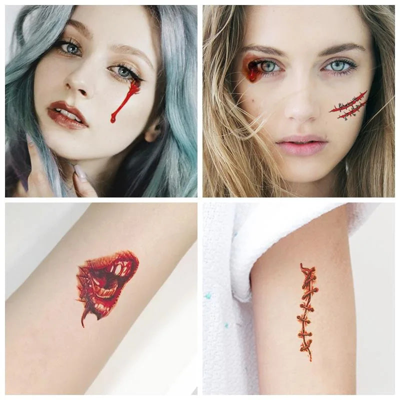 イベント・ハロウィングッズ｜ハロウィン用防水タトゥーステッカー(30枚セット)