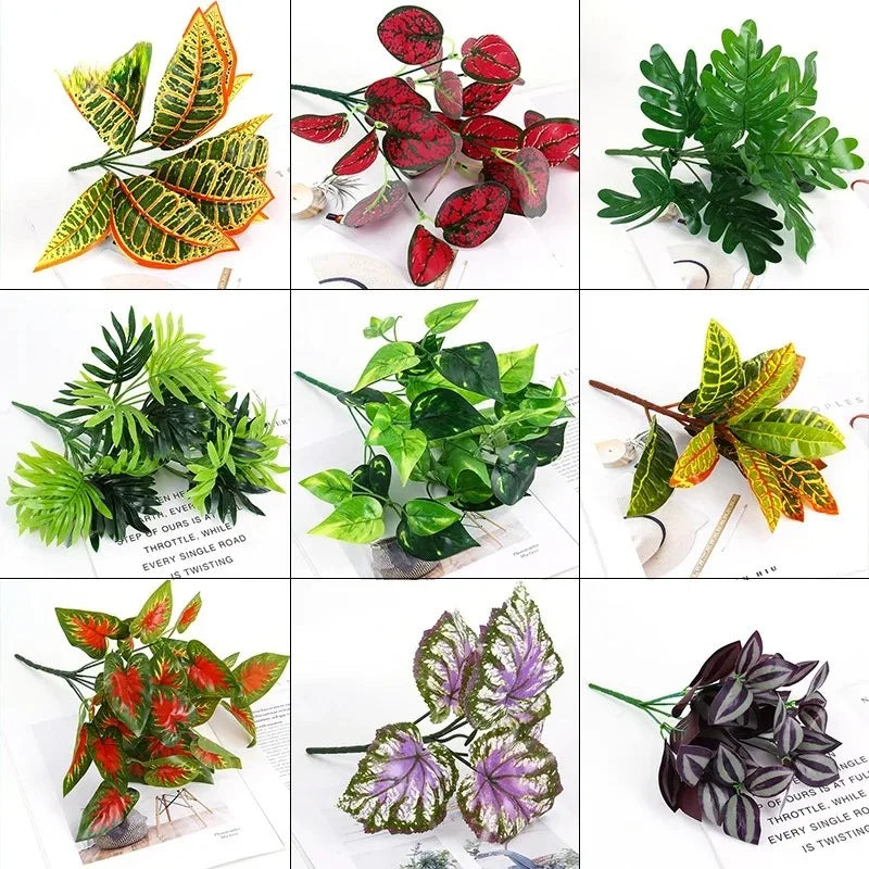 人工植物のデスクトップ装飾・フェイクグリーンの植物アクセサリー・プラスチックの花・屋外装飾
