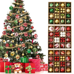 イベント・クリスマス装飾｜ボールオーナメント48個セット