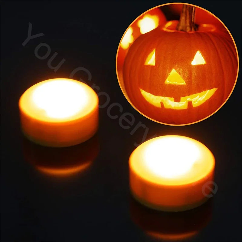 イベント・ハロウィングッズ｜LEDパンプキンナイトライト2個セット