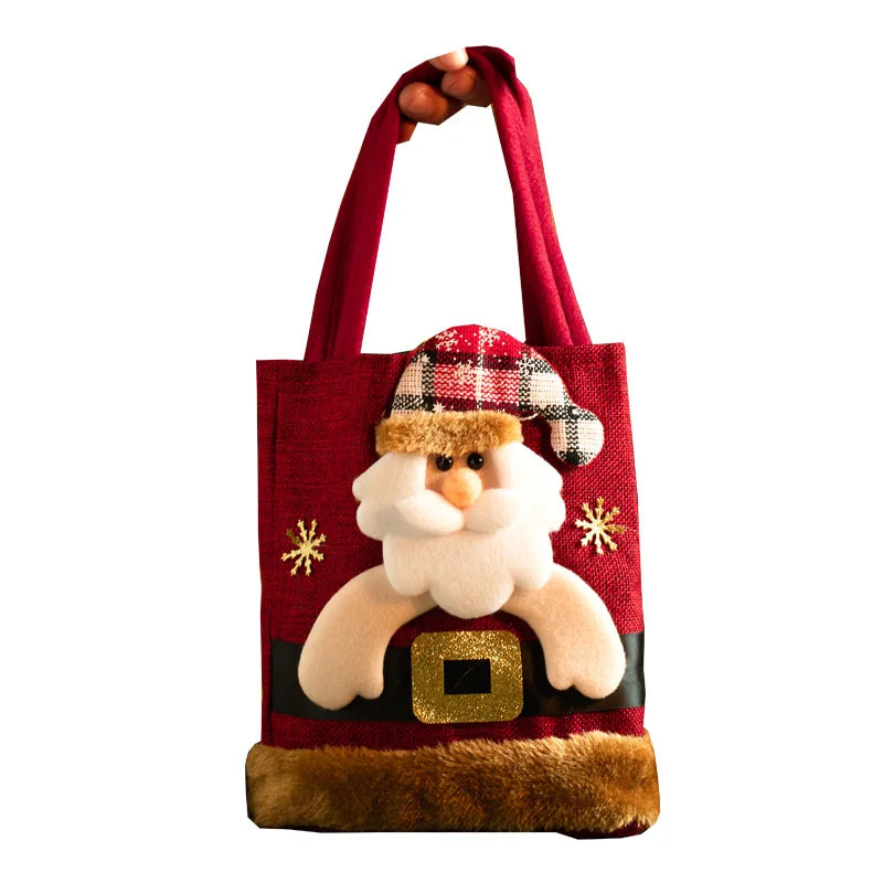 イベント・クリスマス装飾｜ふわふわアップリケ付きギフトバッグ