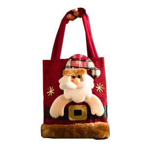 イベント・クリスマス装飾｜ふわふわアップリケ付きギフトバッグ