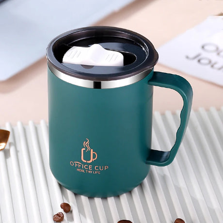 |イベント・ノベルティ用品 | ステンレス製 二重層フタ付マグカップ | 500ml