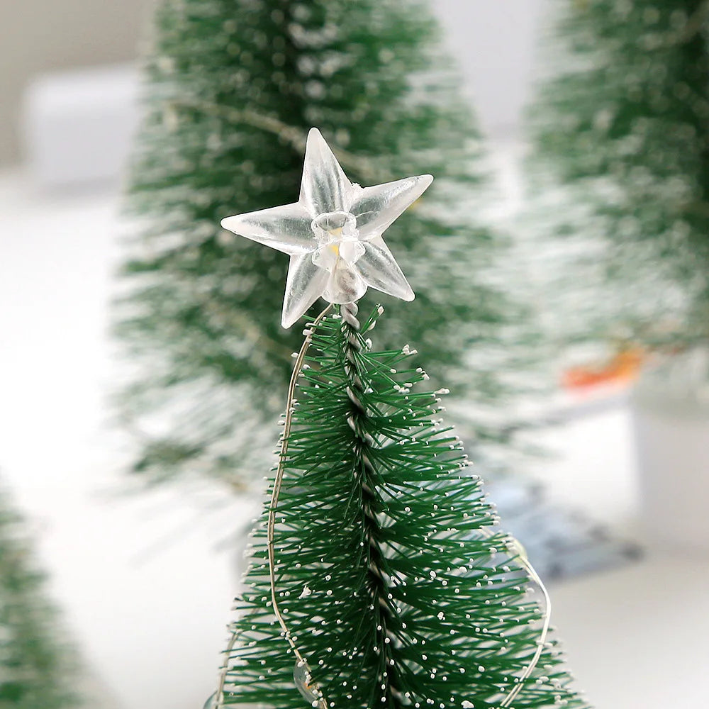 LEDライト付きミニクリスマスツリー 卓上装飾