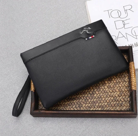 |イベント・ノベルティ用品 | メンズPUレザークラッチバック | W26cm×H17cm×D3cm