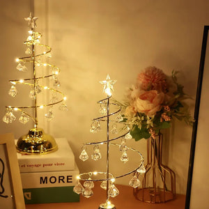 イベント・クリスマス装飾｜LEDクリスタルクリスマスツリーテーブルランプ