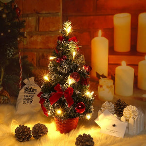 イベント・クリスマス装飾｜LED付き40cmデスクトップクリスマスツリー