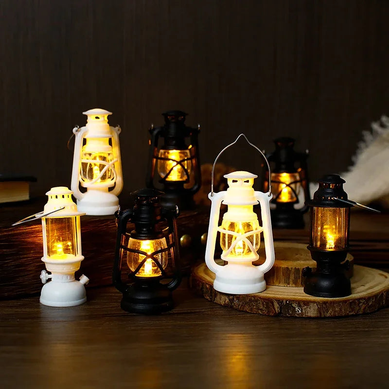 イベント・ハロウィングッズ｜LEDレトロ型ミニランタン( 6cm～6.5cm）