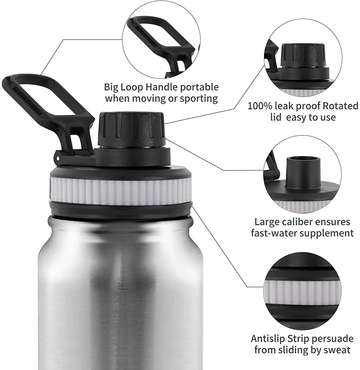 |イベント・ノベルティ用品 | ポータブルステンレス魔法瓶トラベルマグ | 600ml/800ml/1000ml