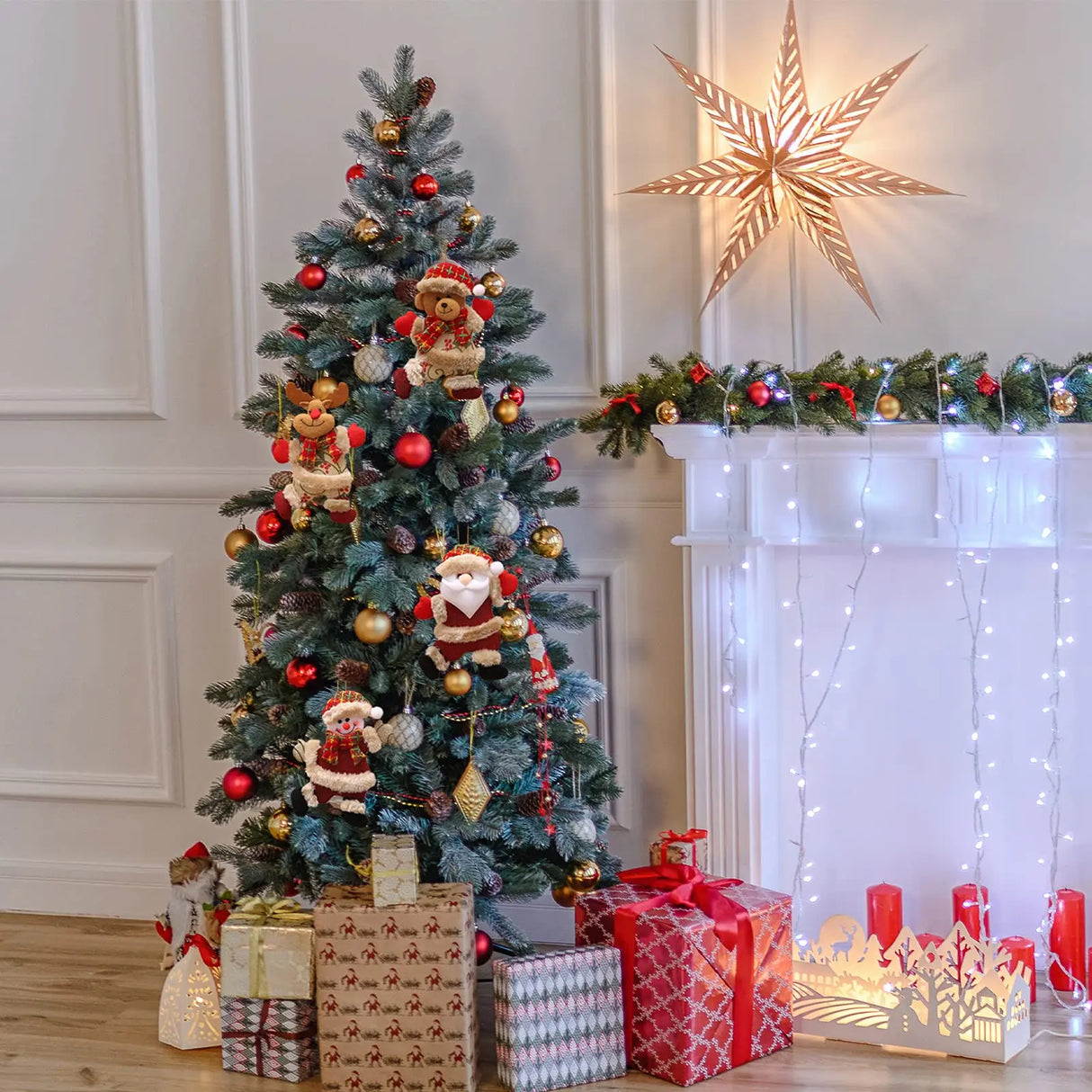 イベント・クリスマス装飾｜可愛い！クリスマスぬいぐるみオーナメント(4個セット)
