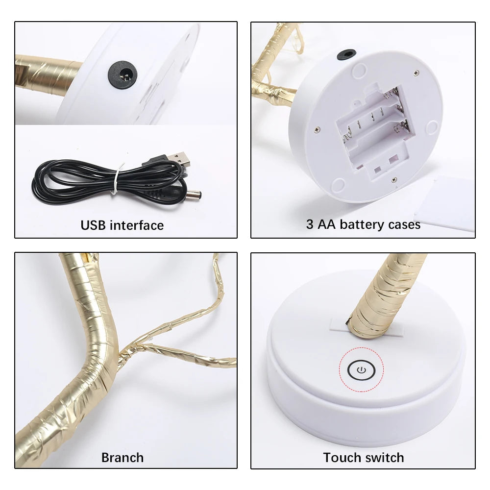 イベント・クリスマス装飾｜USB/電池対応LED卓上ツリーランプ