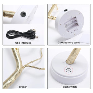イベント・クリスマス装飾｜USB/電池対応LED卓上ツリーランプ