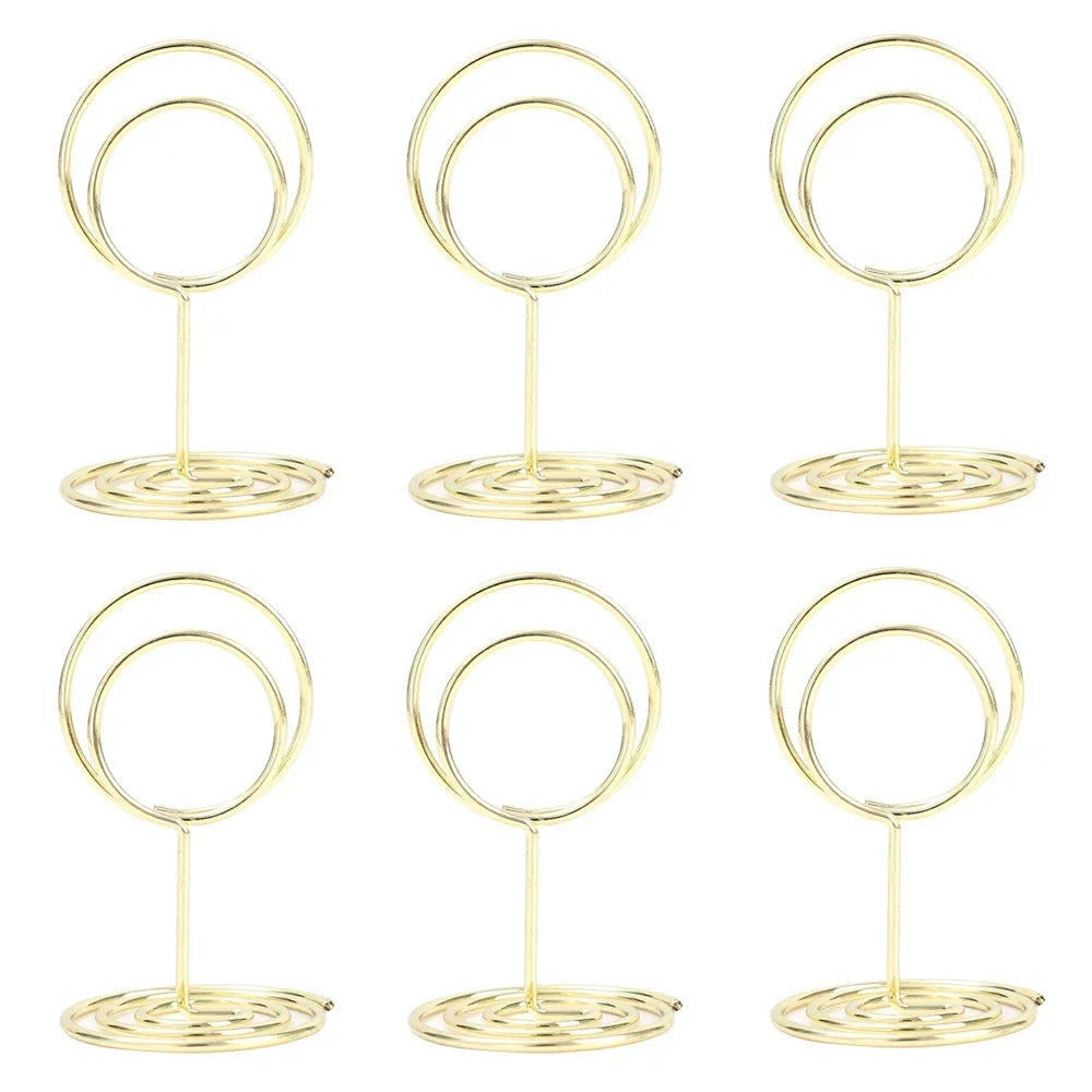 イベント・結婚式装飾｜金属製プレースカードホルダー ハート＆丸型