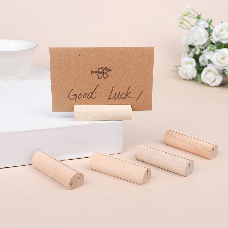 イベント・結婚式装飾｜天然木製カードホルダー5/10個セット