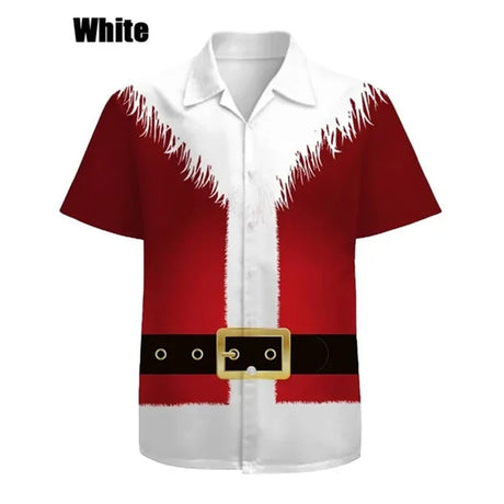 イベント・クリスマスグッズ｜ メンズ用 ユニーククリスマス柄プリントシャツ(XS～6XL)