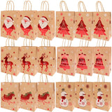 イベント・クリスマス装飾｜クラフト紙クリスマス柄ギフトバッグセット(1枚～10枚入)
