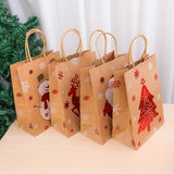 イベント・クリスマス装飾｜クラフト紙クリスマス柄ギフトバッグセット(1枚～10枚入)