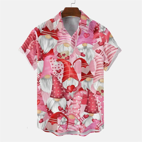 イベント・クリスマスグッズ｜ メンズ用 ユニーククリスマス柄プリントシャツ(XS～5XL)