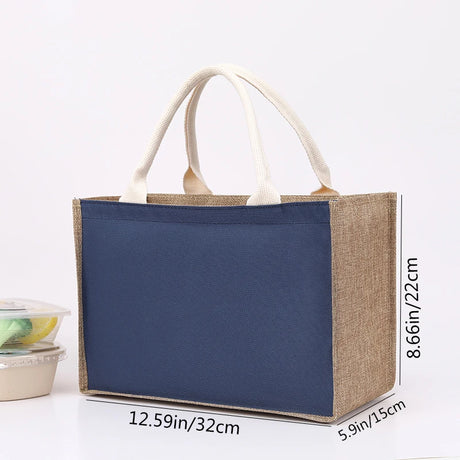 |ノベルティ用品 |リネン風マチ幅広ファスナー付きバック | 32×22c