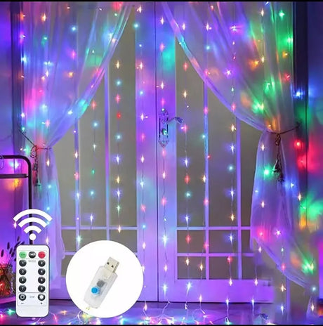 3m LEDカーテンライト クリスマスデコレーション用