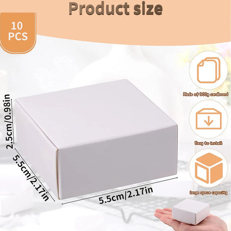 |イベント・ノベルティ用品 |クラフト紙ギフトボックス 10個セット | W5.5xH2.5xD5.5c