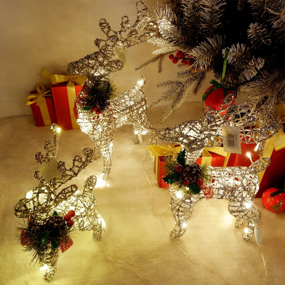 イベント・クリスマス装飾｜鉄製トナカイライトイルミネーション(30c/40c/50c)