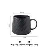 |イベント・ノベルティ用品 |電子レンジ対応セラミックマグカップ 黒白| 550ml