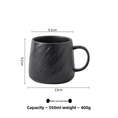 |イベント・ノベルティ用品 |電子レンジ対応セラミックマグカップ 黒白| 550ml