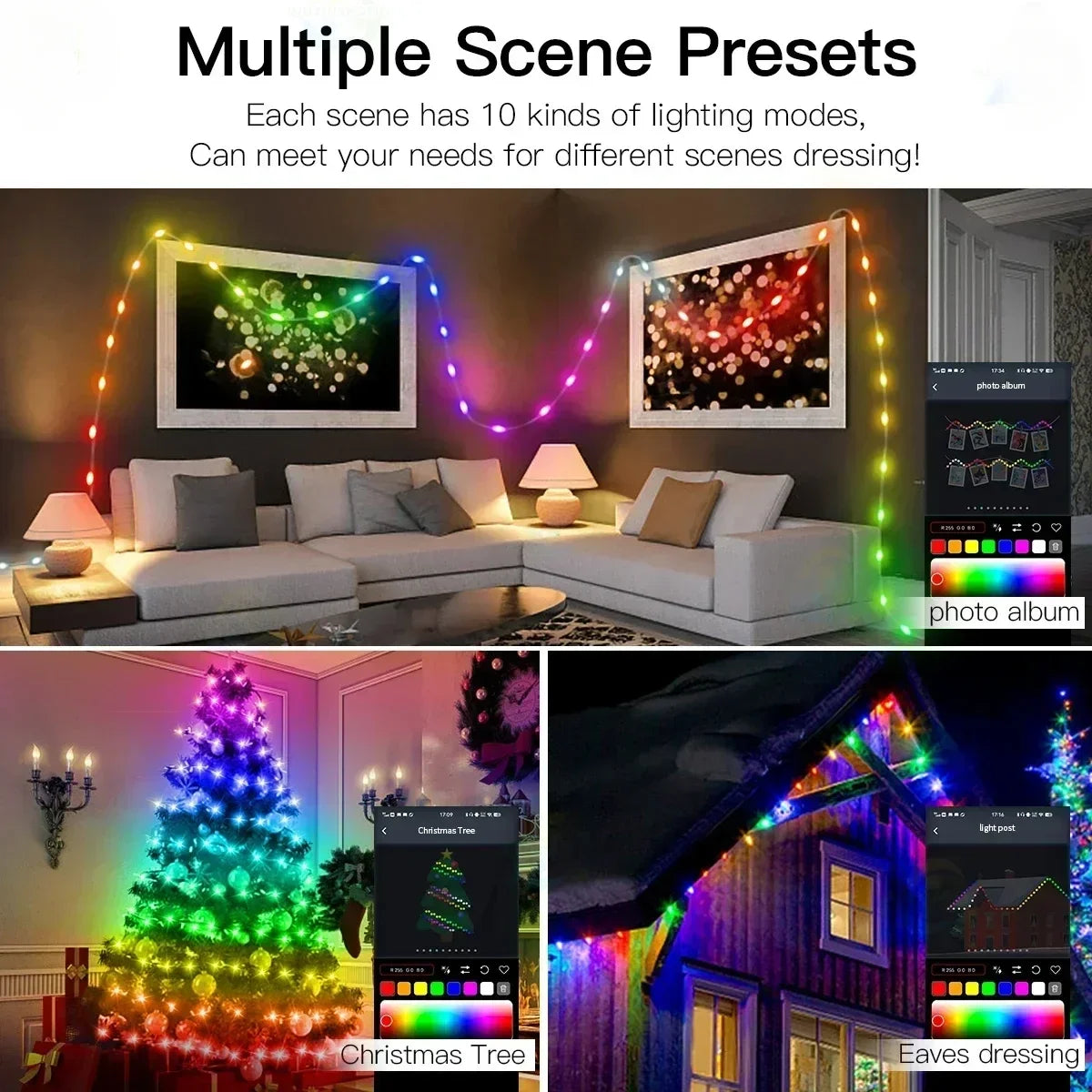 【イベント・クリスマス装飾】LEDクリスマスライト Bluetooth対応(5M/10M/20M)