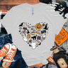イベント・ハロウィングッズ｜レディース パンプキンハート柄 Tシャツ(XS～4XL)