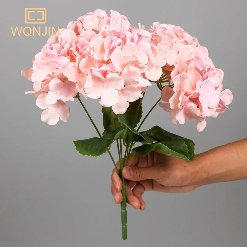 パーティー・インテリア装飾｜造花シルクフラワー 紫陽花ブーケ5輪セット