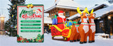 イベント・クリスマス装飾｜LEDライト付きクリスマスサンタデコレーション 2.1m