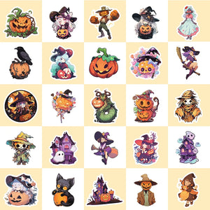イベント・ハロウィングッズ｜魔女防水ステッカーセット（30/50枚）