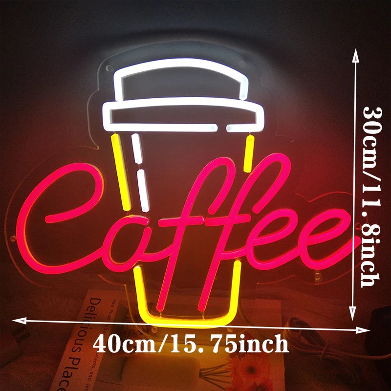 Coffee／Tea／Bar　LEDネオンサイン