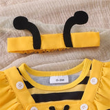 かわいいミツバチトップス＋スカートセット（0〜18ヶ月）