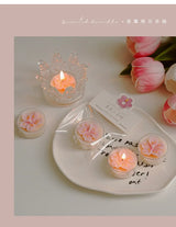 ピンクピーチブロッサム香りのティーライトキャンドル4個セット