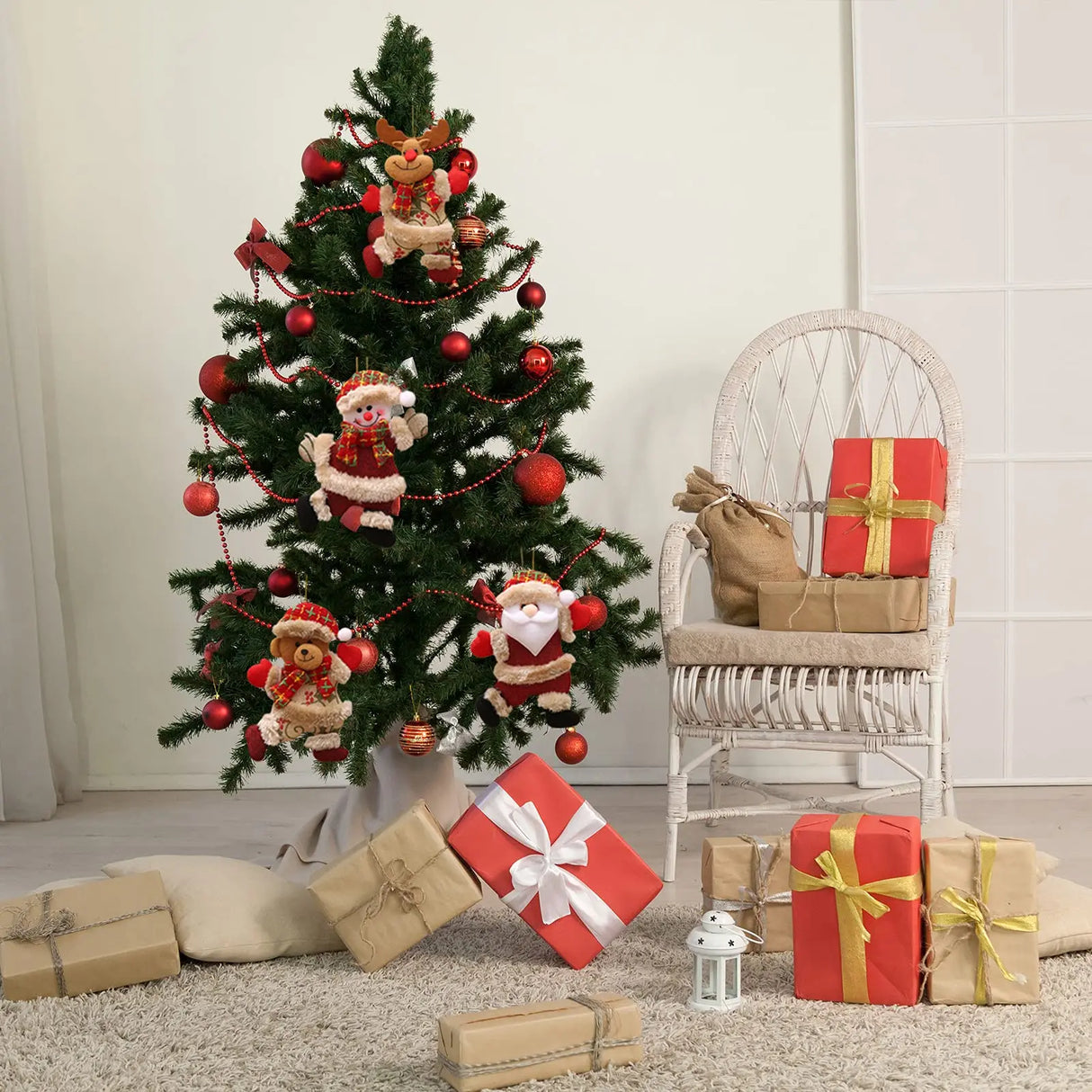 イベント・クリスマス装飾｜可愛い！クリスマスぬいぐるみオーナメント(4個セット)