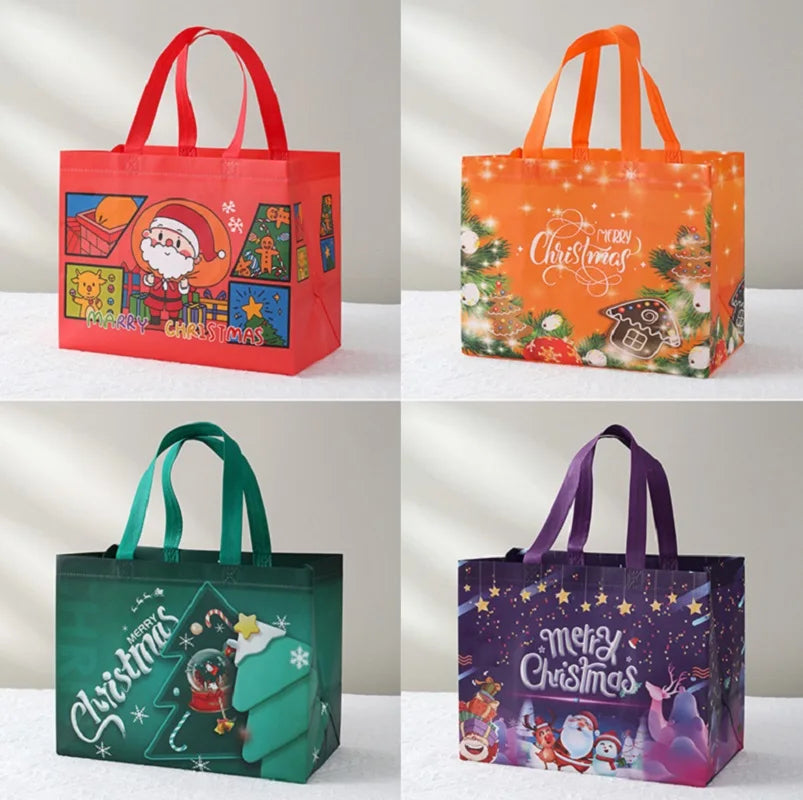 イベント・クリスマス装飾｜防水ギフト用クリスマス柄トートバッグ